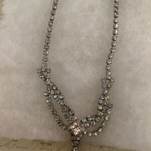 Vintage Silver Crystal Necklace